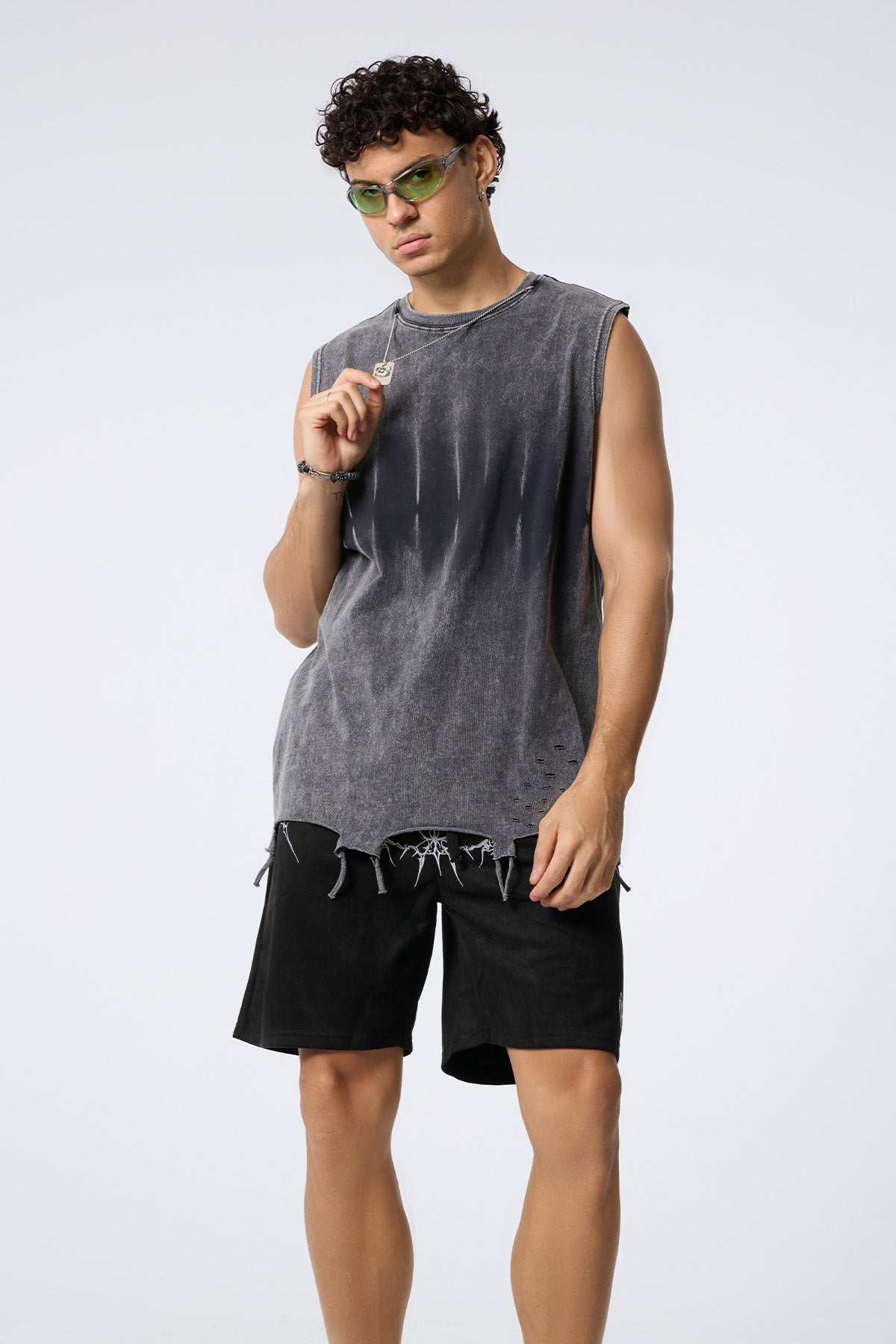 Cold Circuit Ripped Sleeveless Top