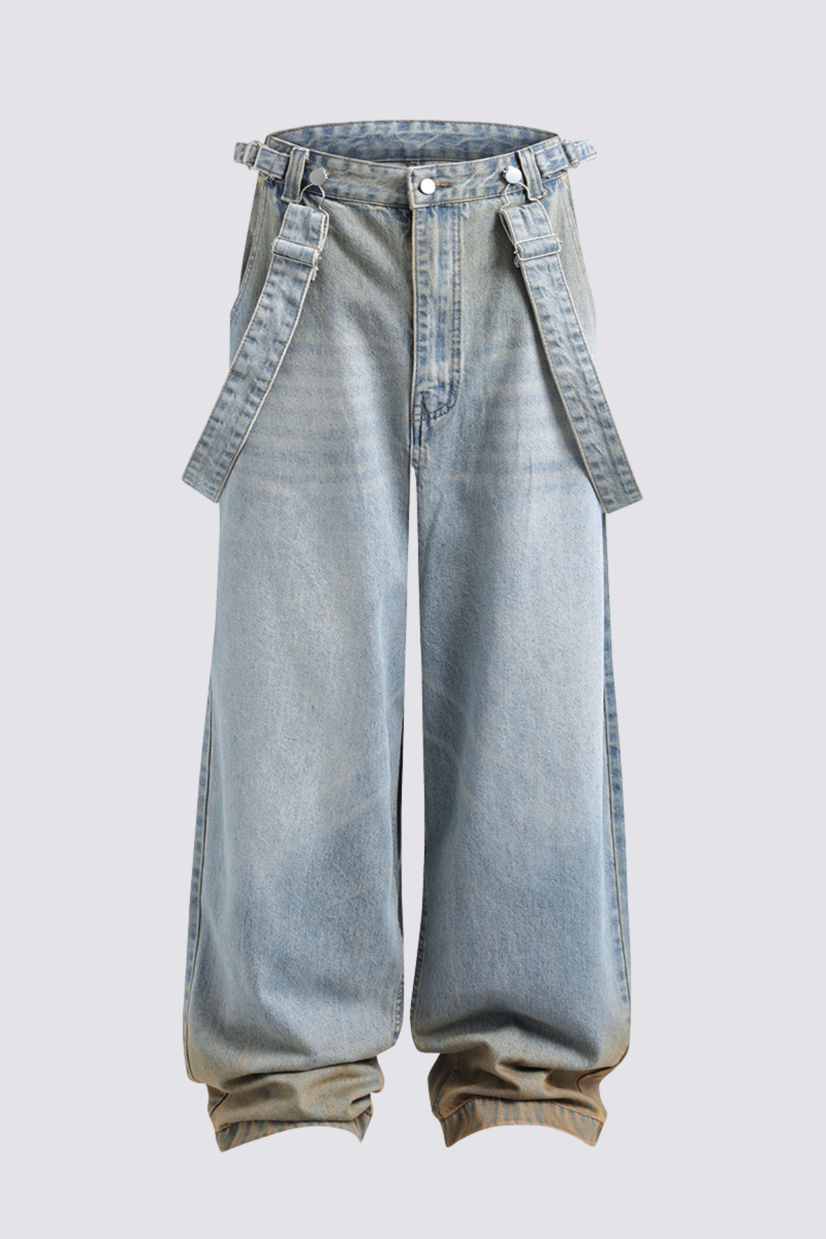 Cold Frame Detachable Straight Jeans