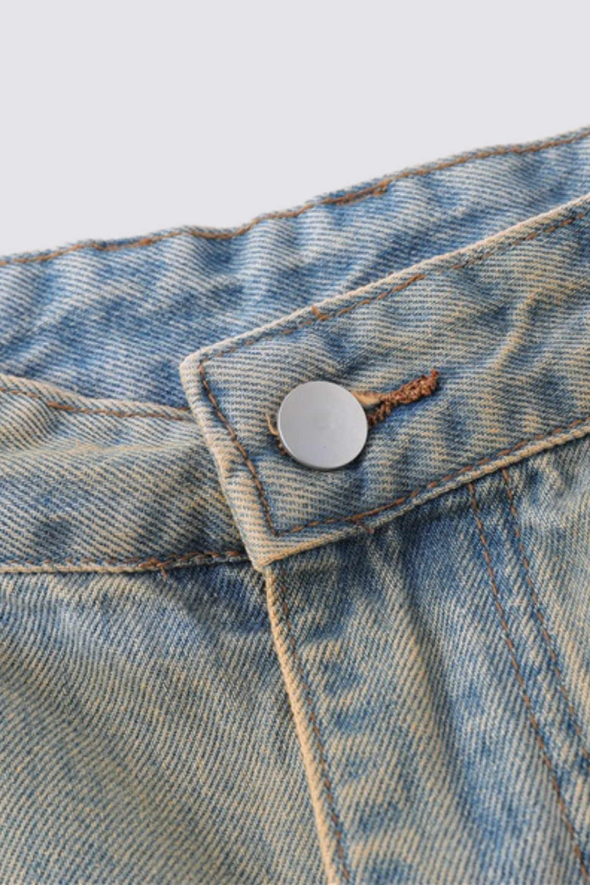 Cold Frame Detachable Straight Jeans