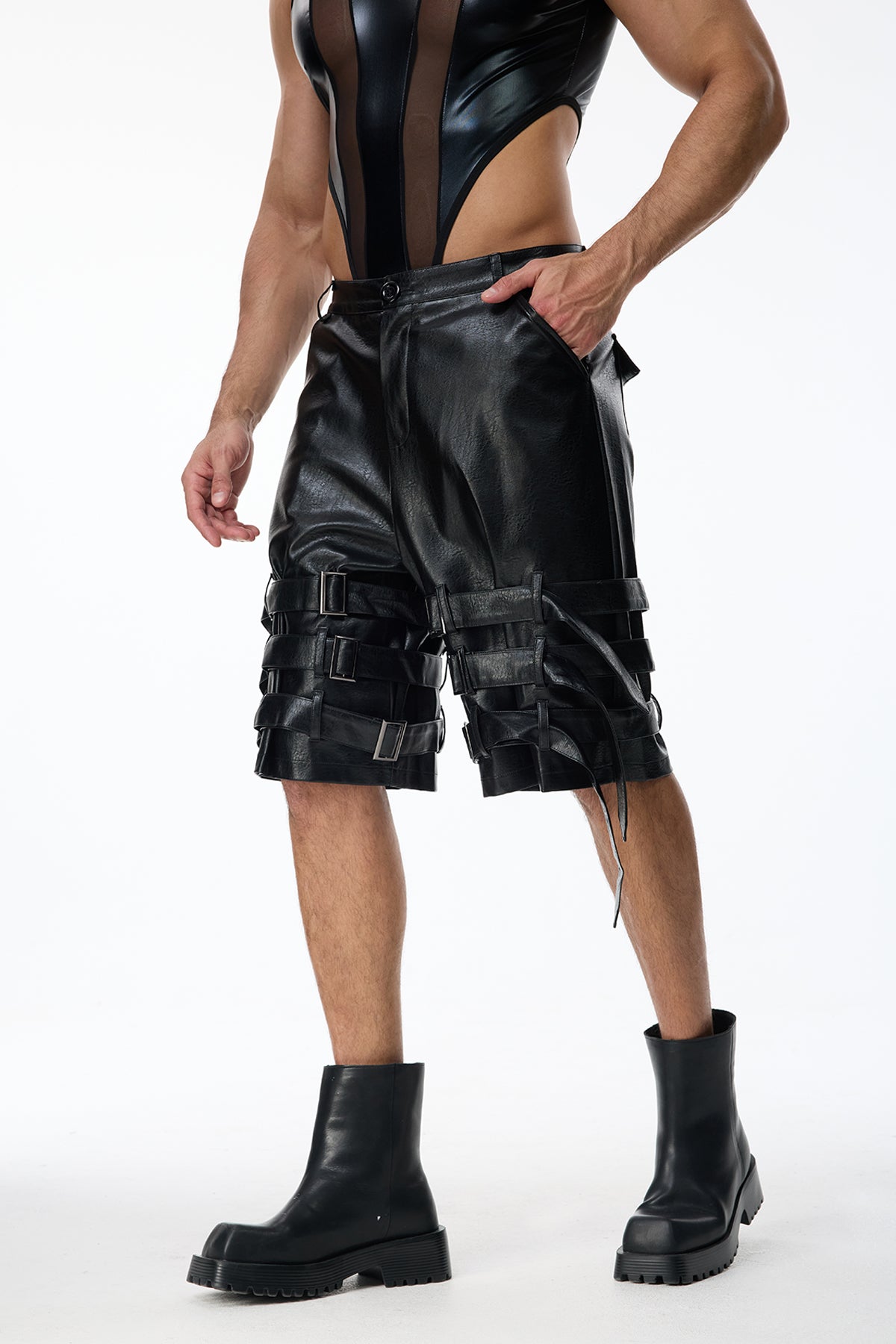Cold Passage Leather Shorts