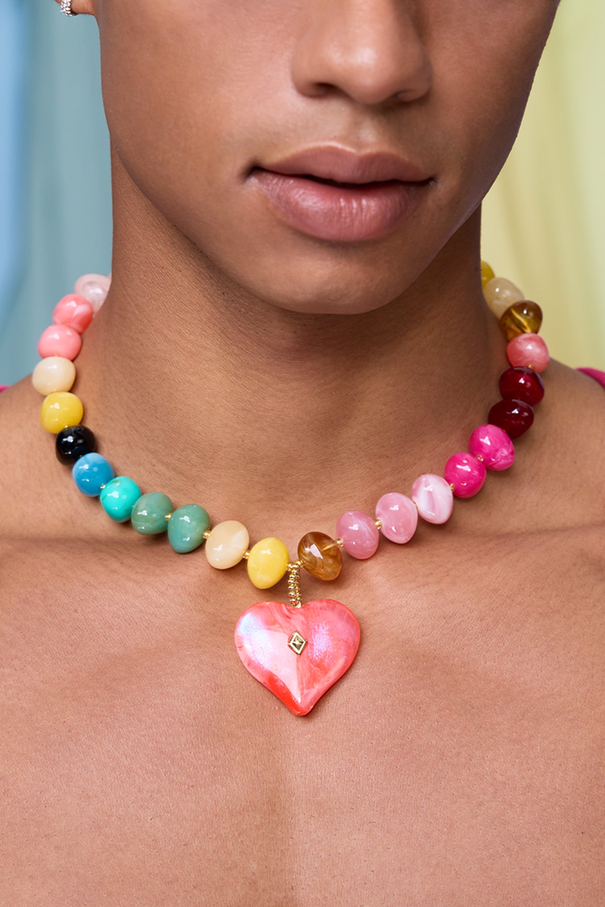 Color Blaze Acrylic Necklace