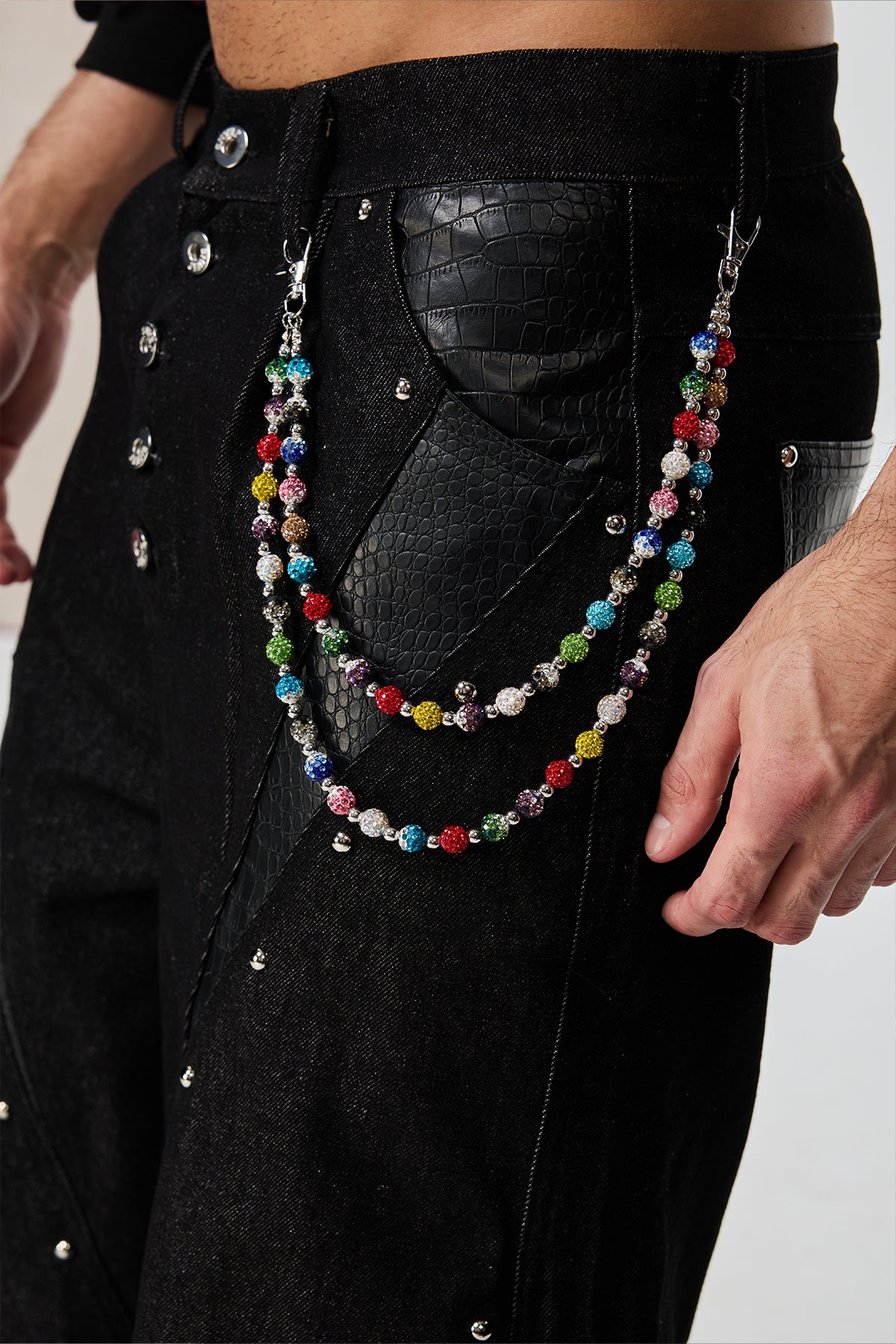 Color Flash Rhinestone Pants Chain