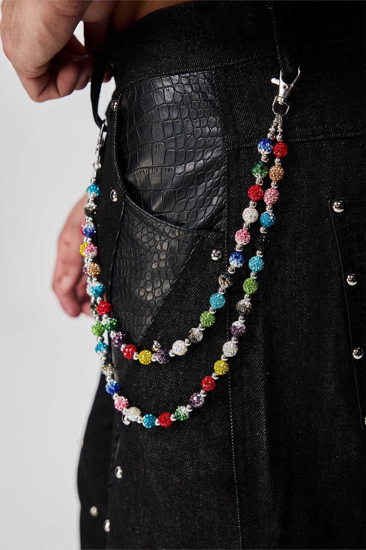 Color Flash Rhinestone Pants Chain