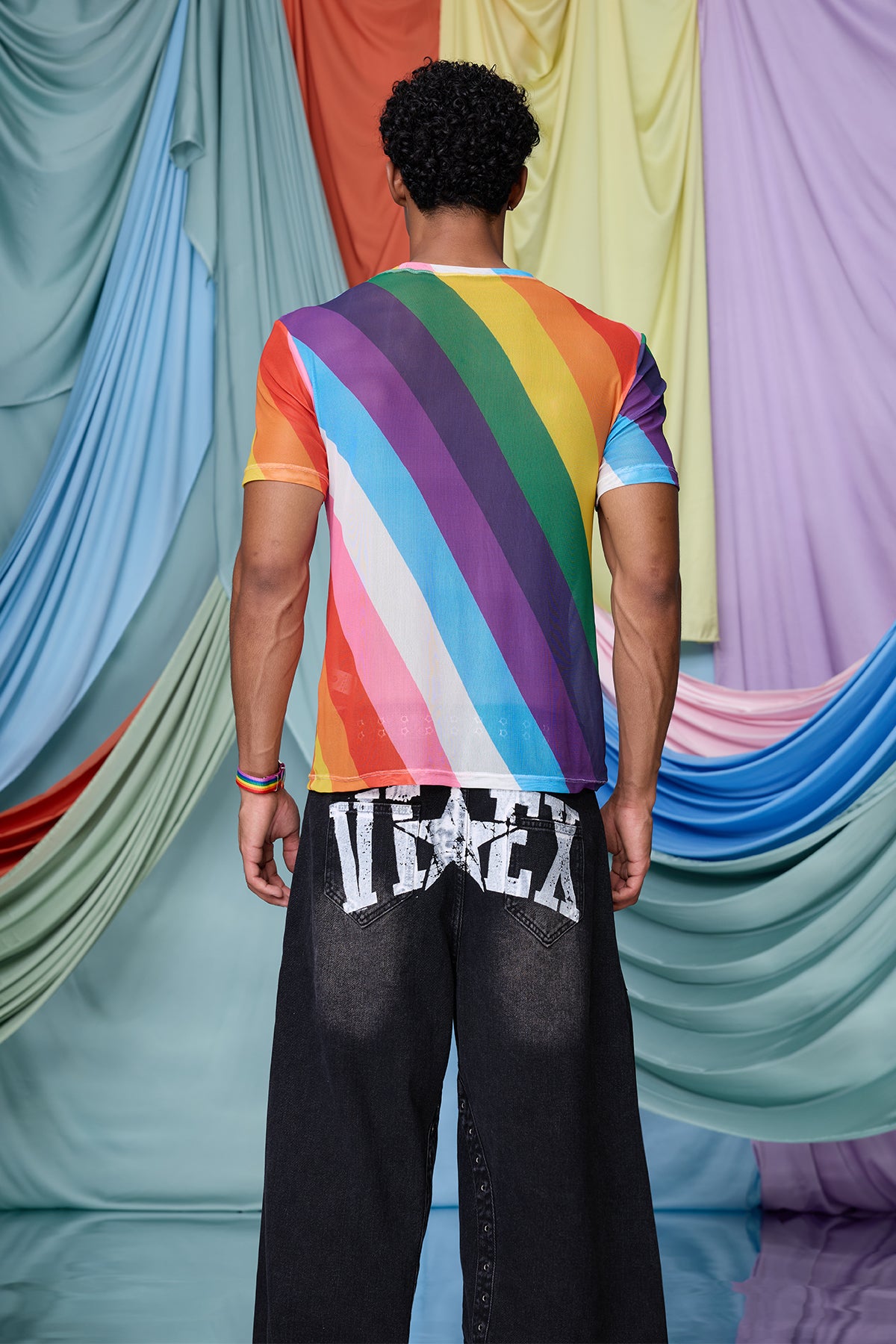 Color Rush Rainbow Print T-Shirt