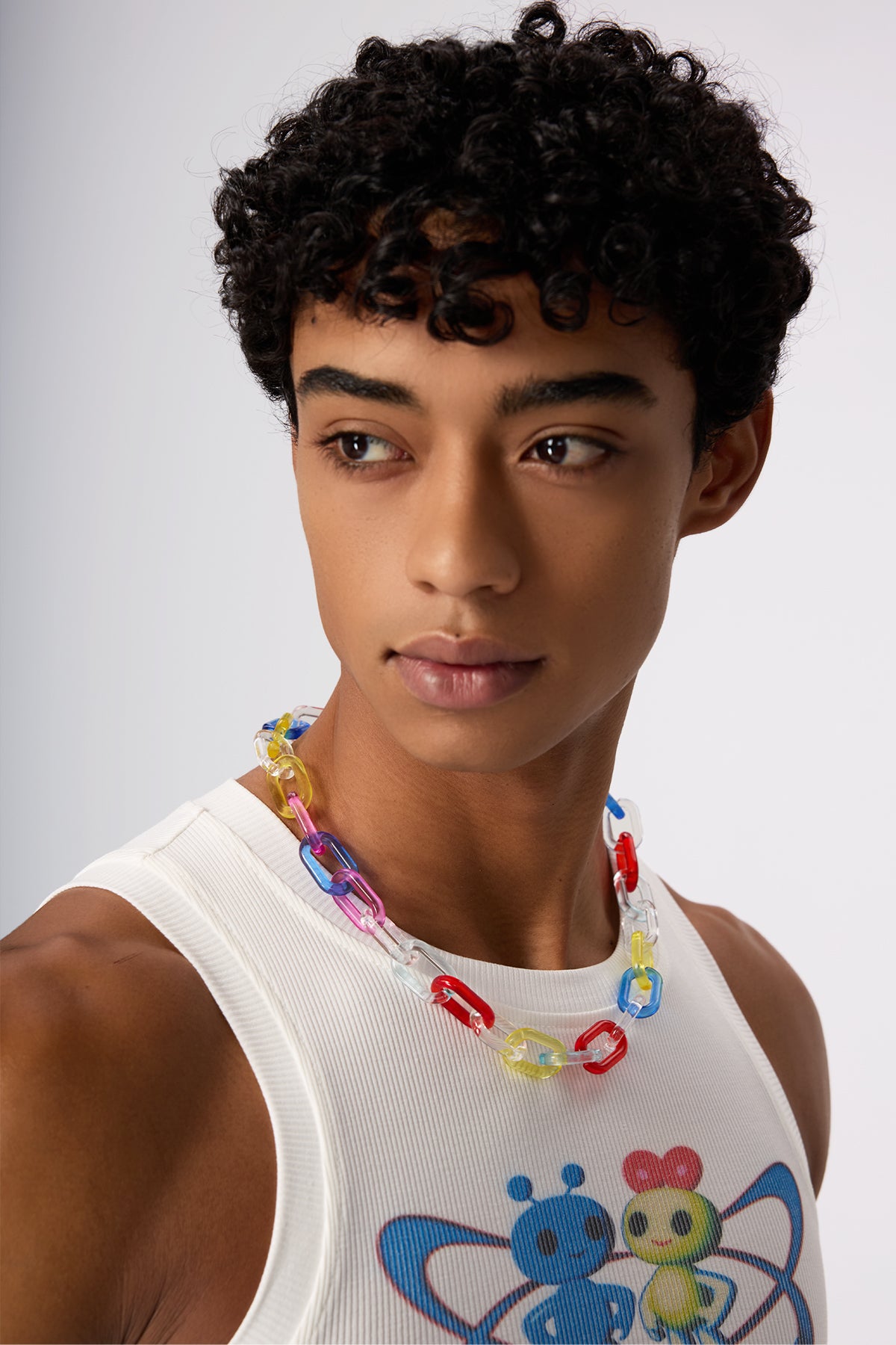 Color Stone Acrylic Necklace