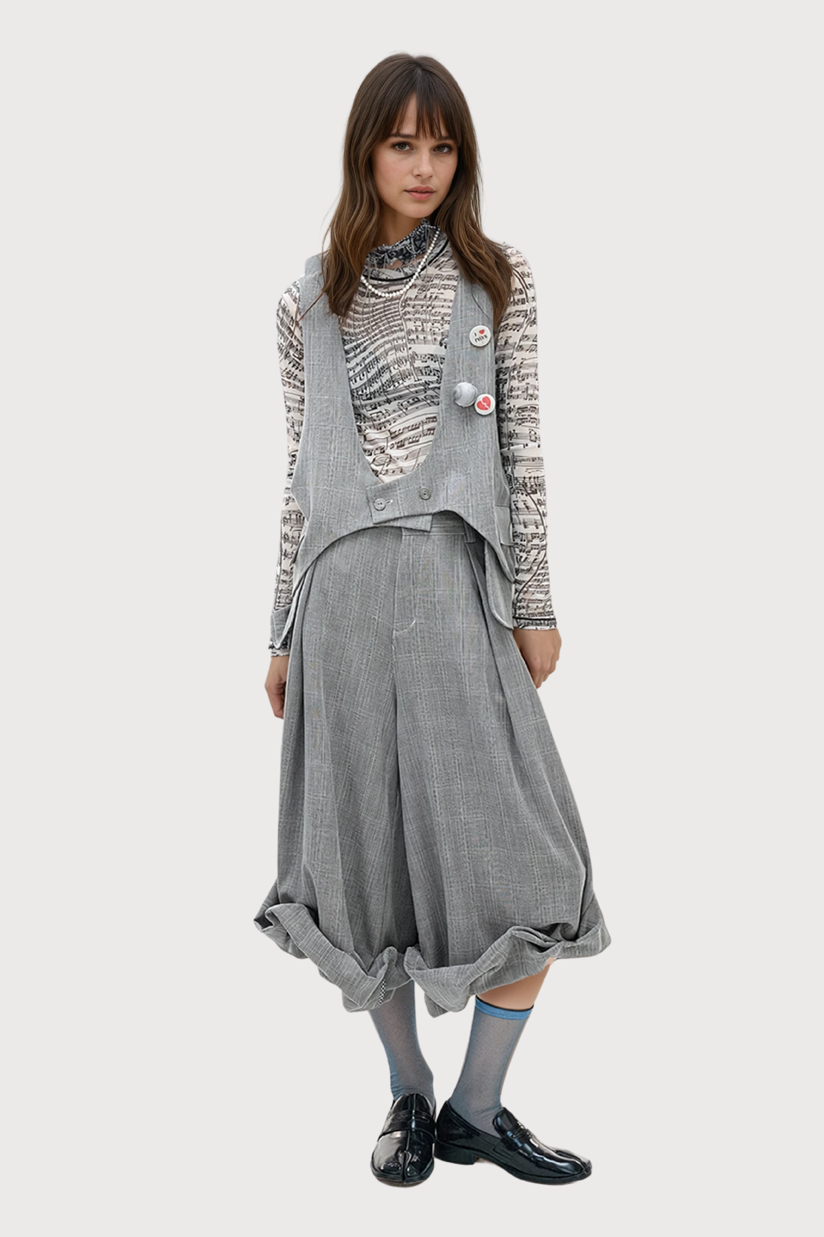 Compound Fit Mesh Print Top