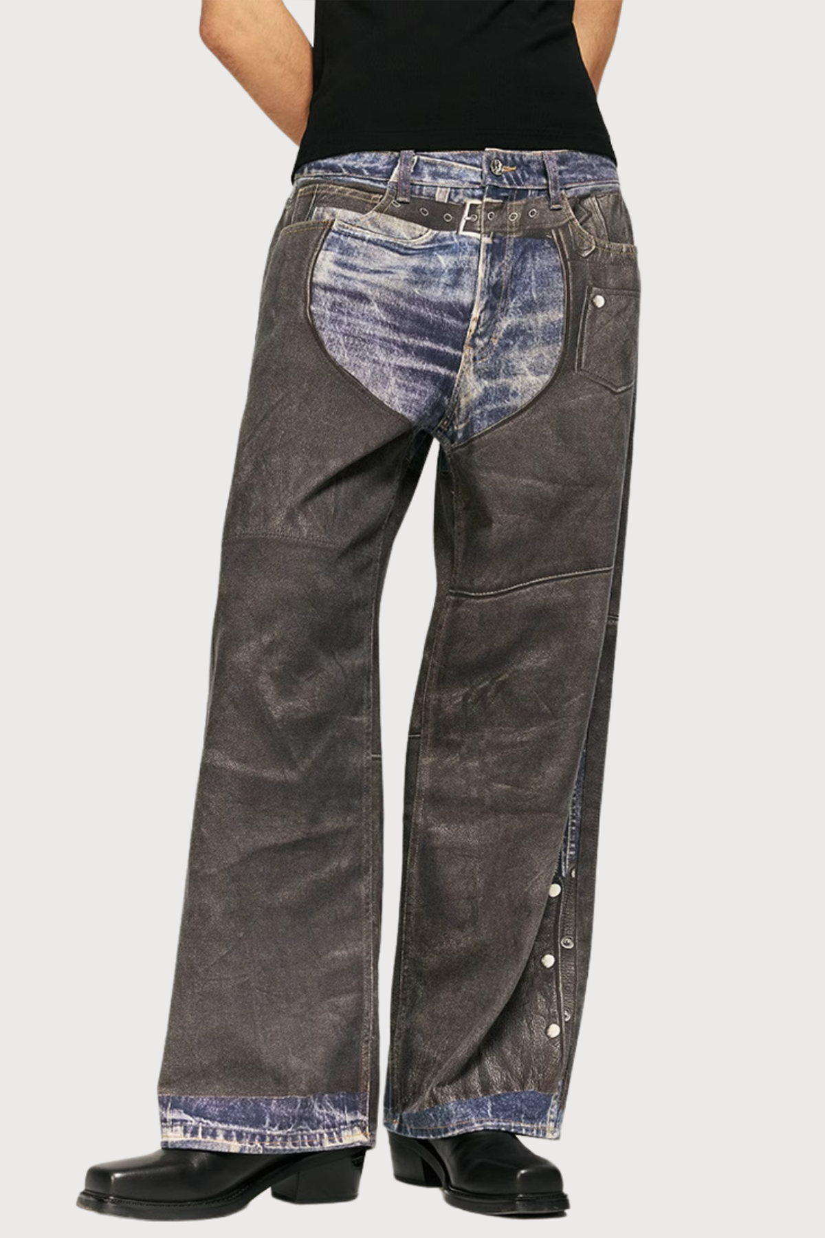 Concrete Dream Print Straight Jeans