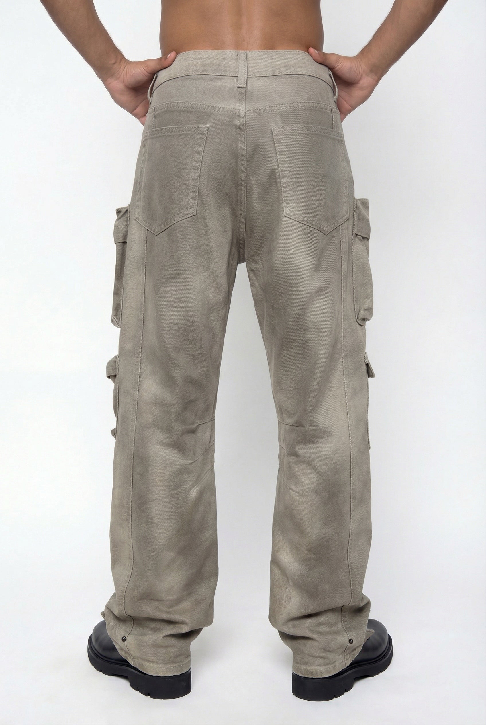 Concrete Grain Straight Jeans