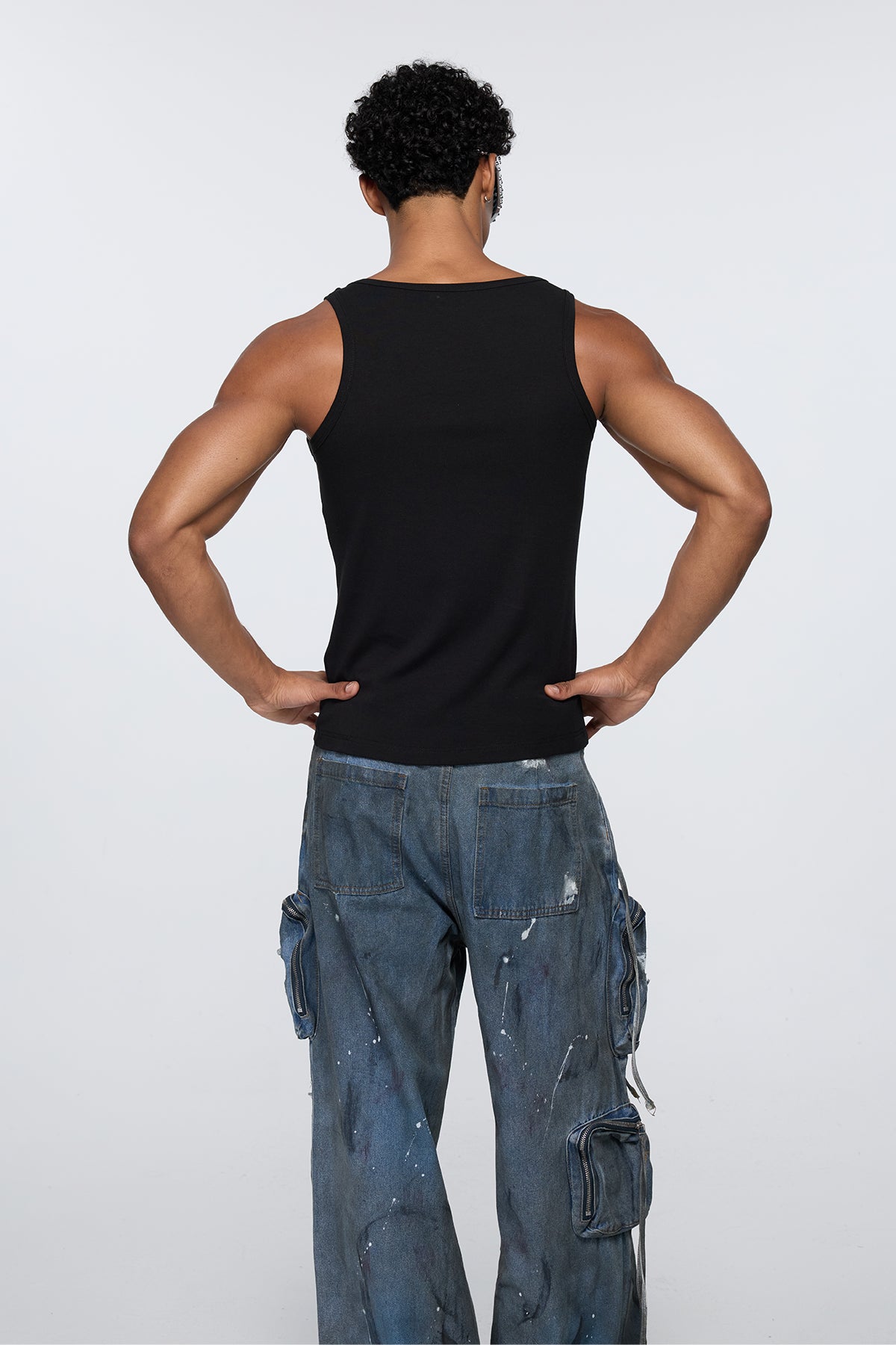Concrete Text Print Tank Top