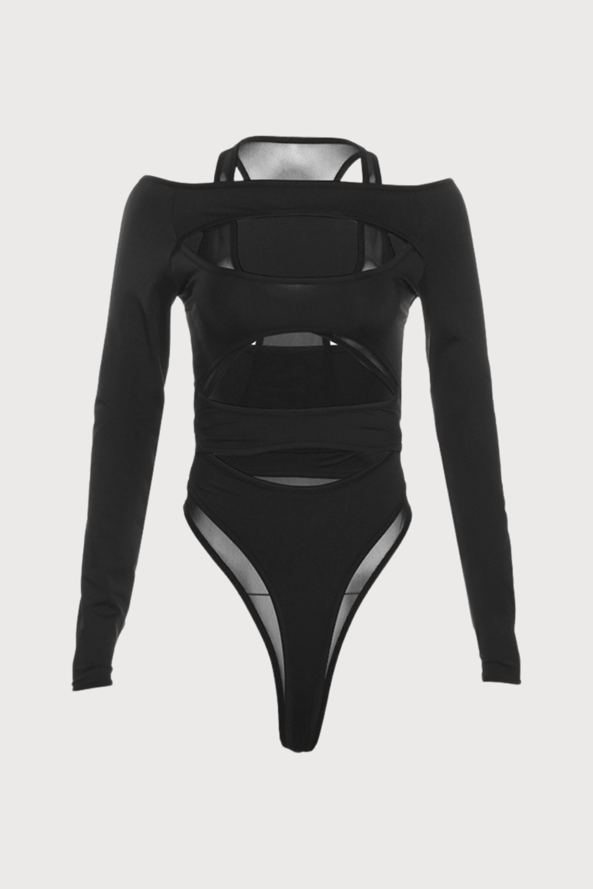 Contour Fit Long Sleeve Cutout Bodysuit