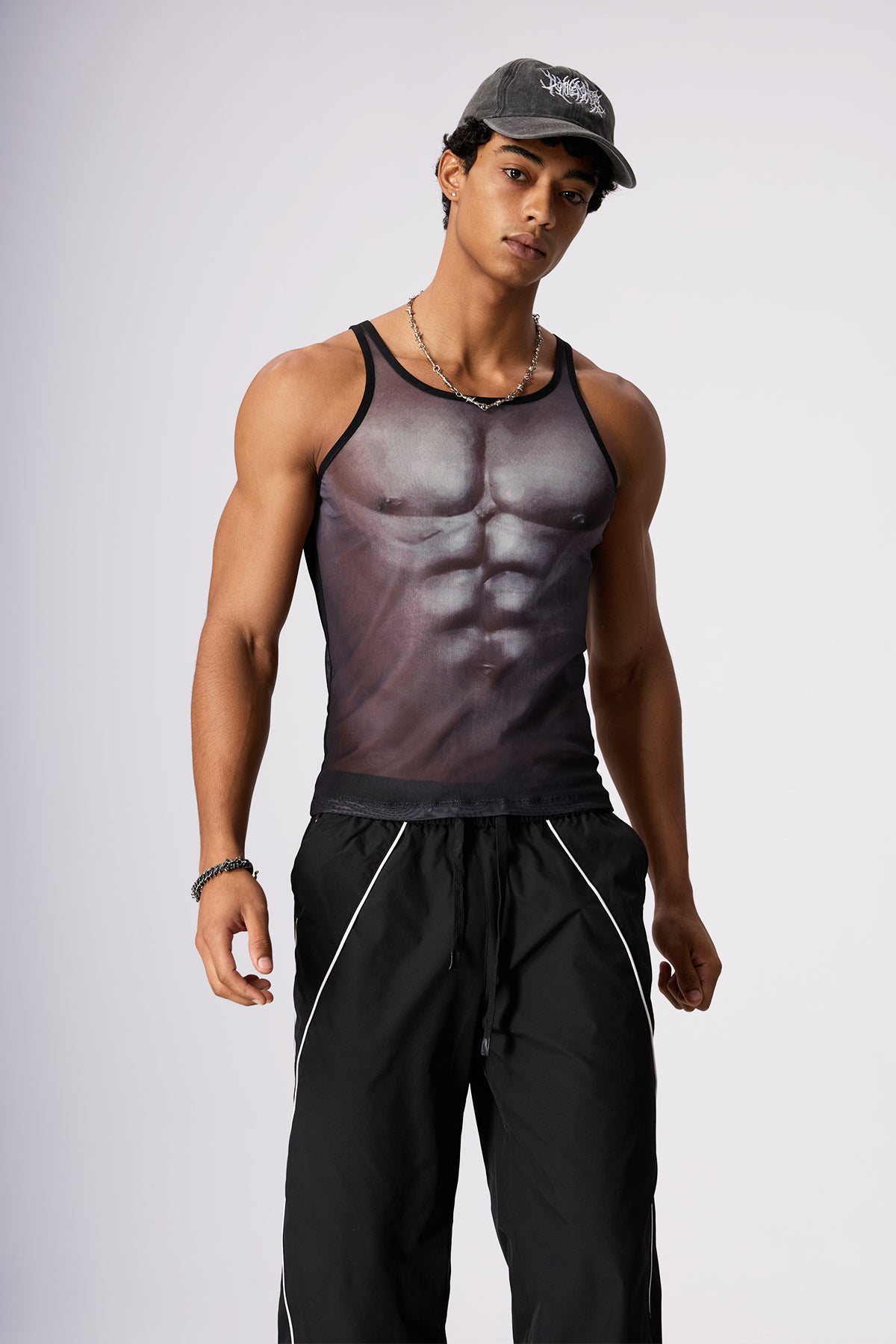 Cool Drift Muscle Print Sleeveless Top