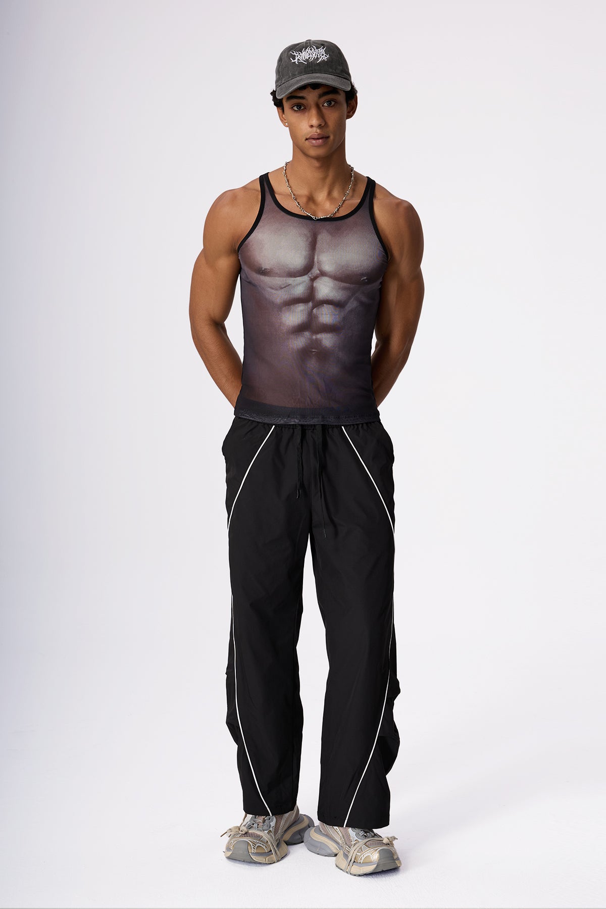 Cool Drift Muscle Print Sleeveless Top