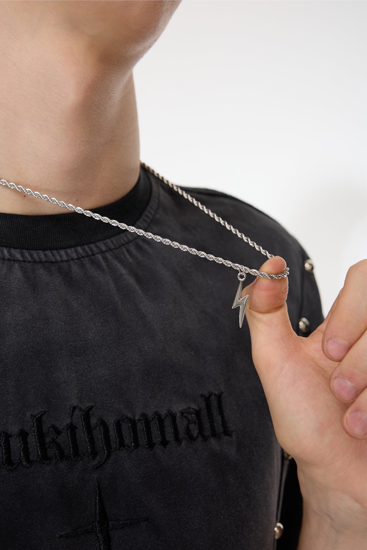 Copper Ray Lightning Necklace