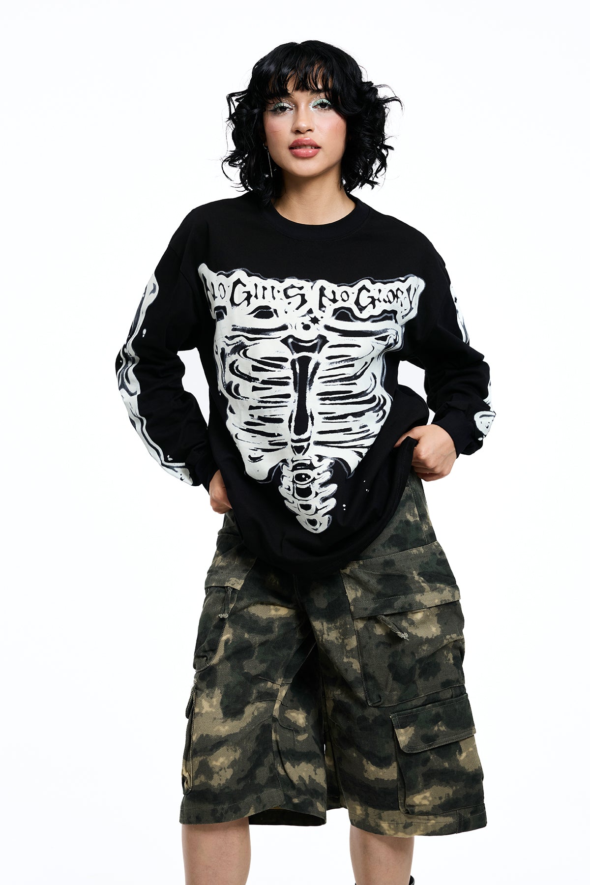 Core Sketch Print Long Sleeve Top