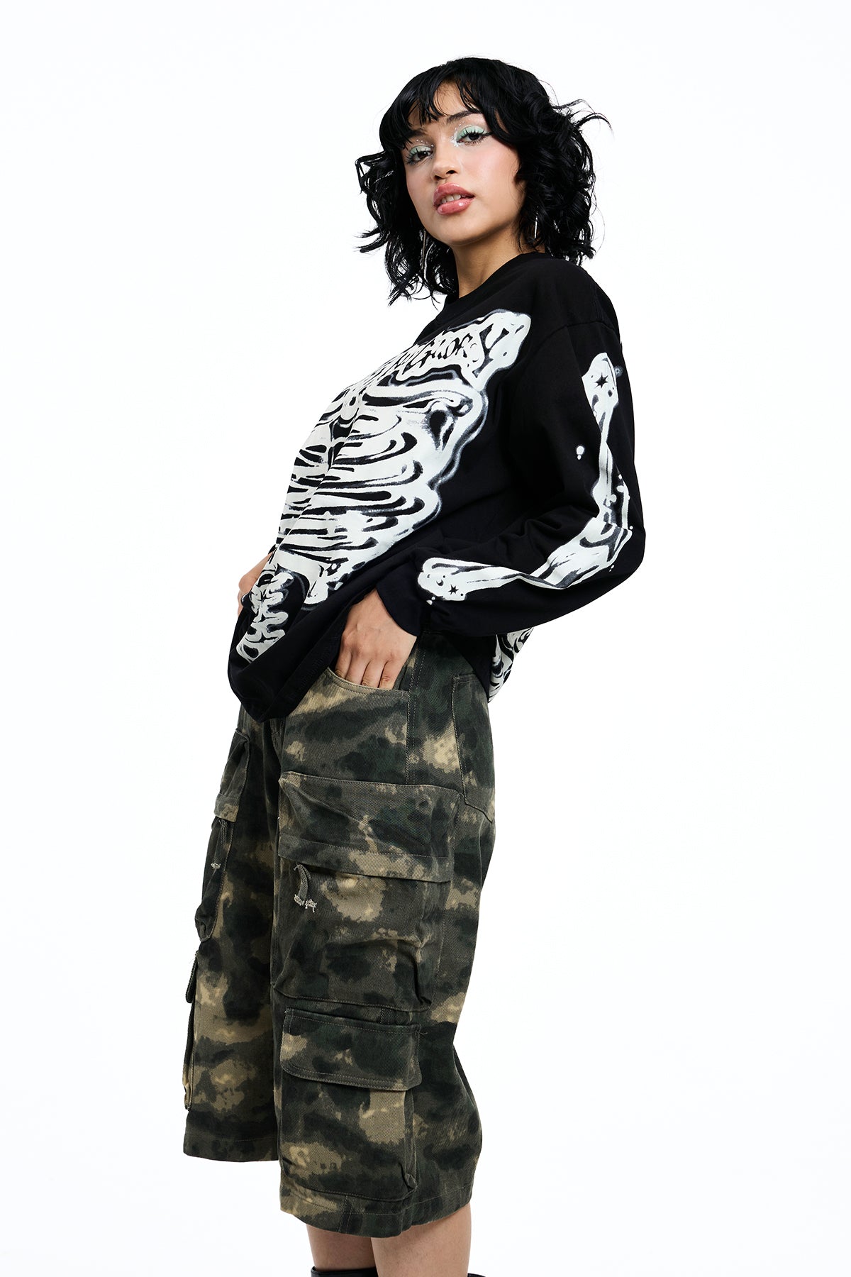 Core Sketch Print Long Sleeve Top