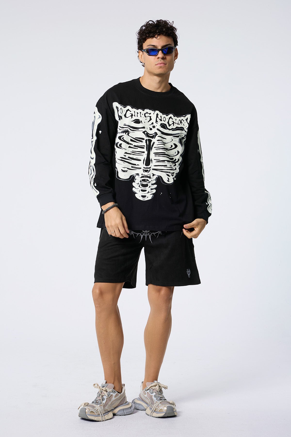 Core Sketch Print Long Sleeve Top