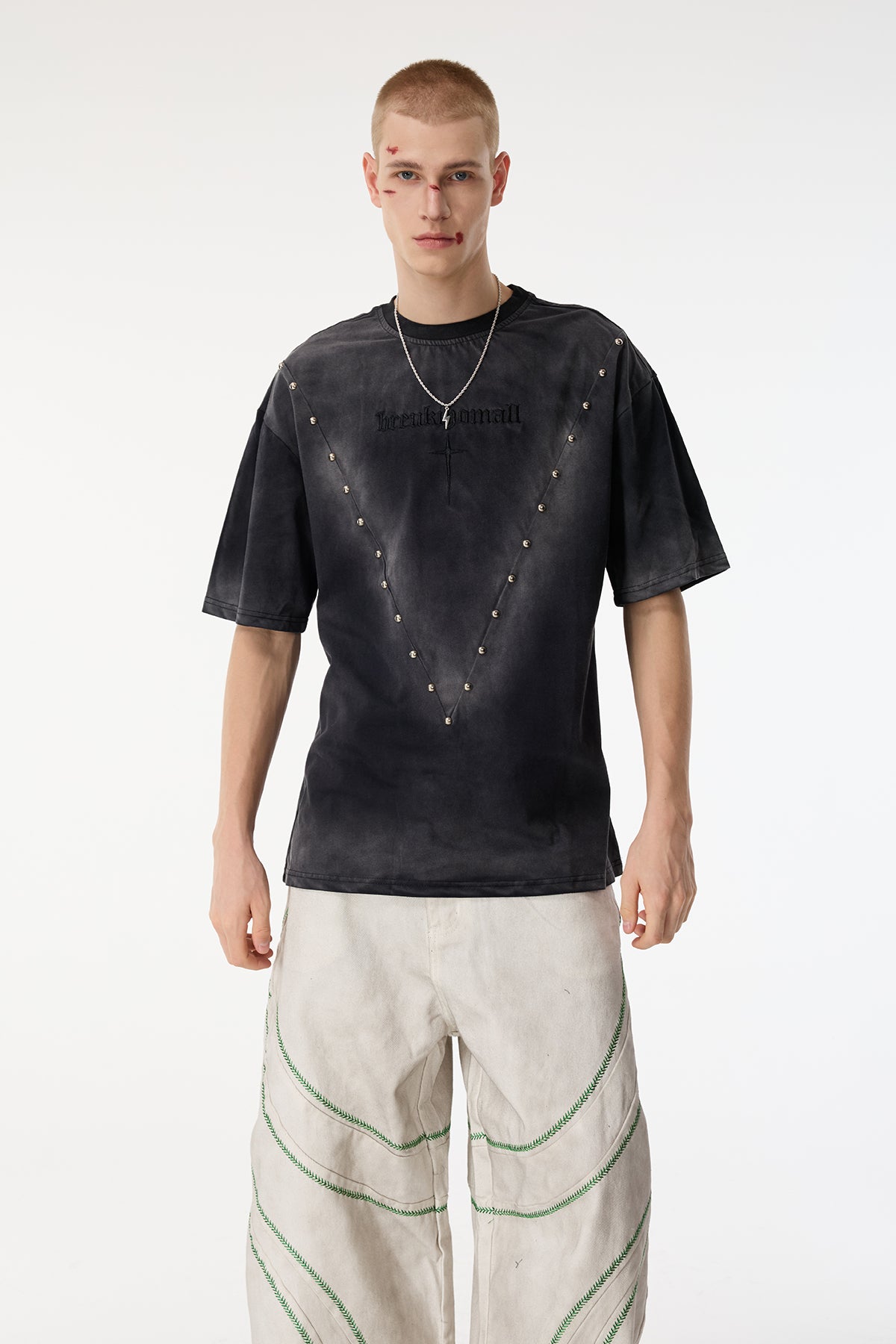 Core Shell Pearl Embellished Top Black