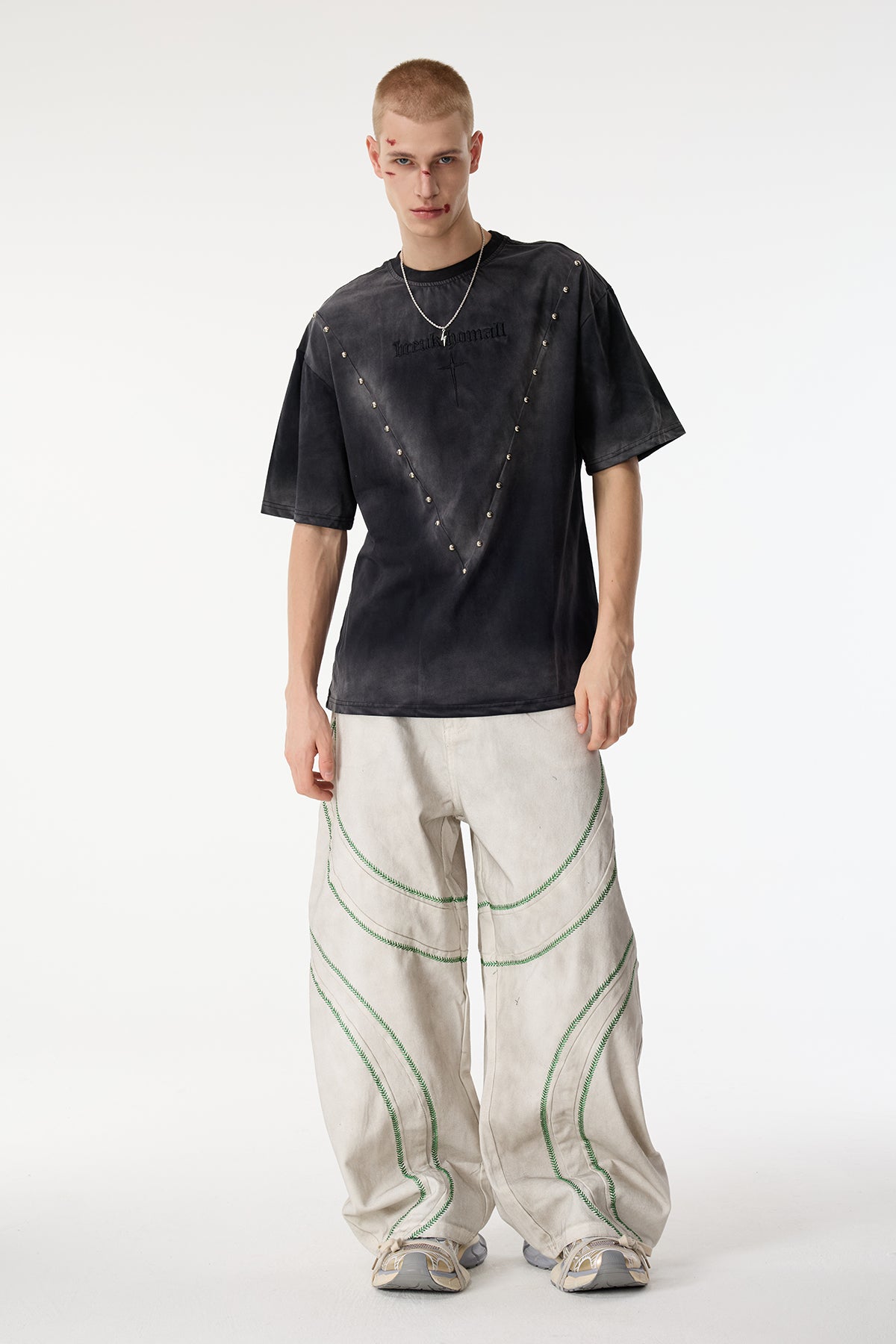 Core Shell Pearl Embellished Top Black