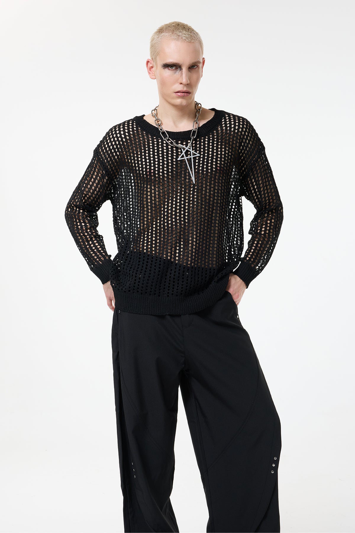 Cozy Arc Cutout Long Sleeve Knit Top