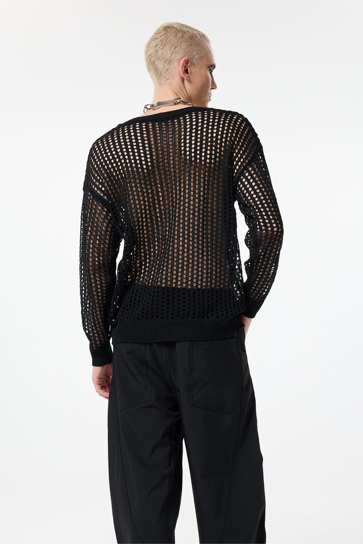 Cozy Arc Cutout Long Sleeve Knit Top