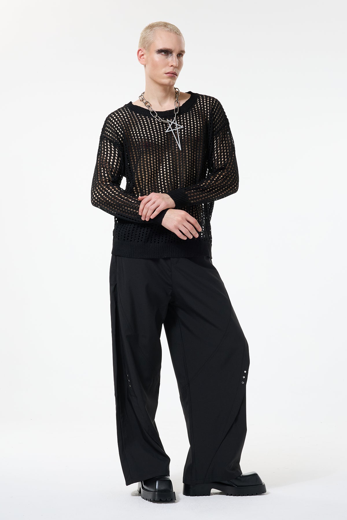 Cozy Arc Cutout Long Sleeve Knit Top