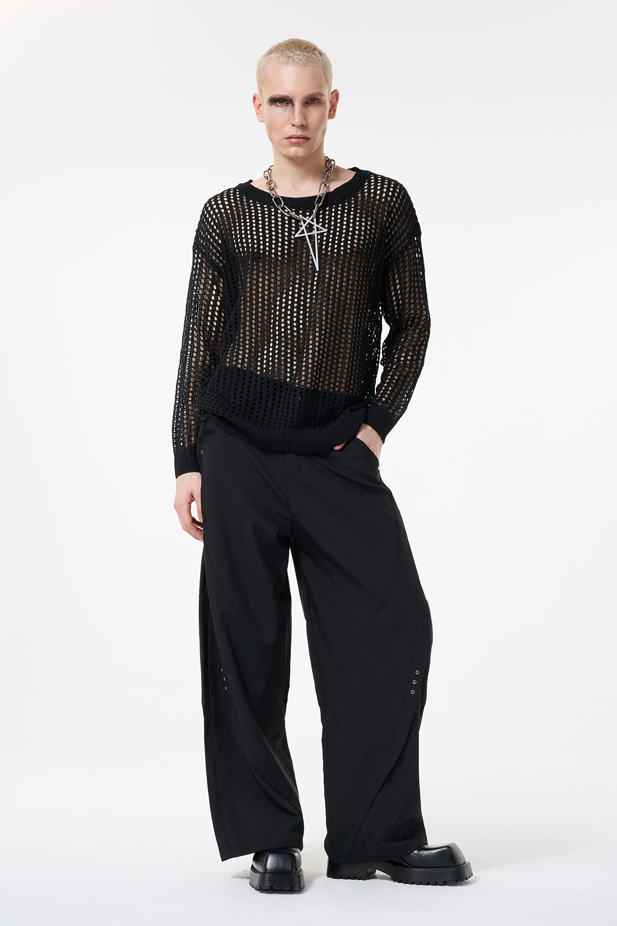 Cozy Arc Cutout Long Sleeve Knit Top