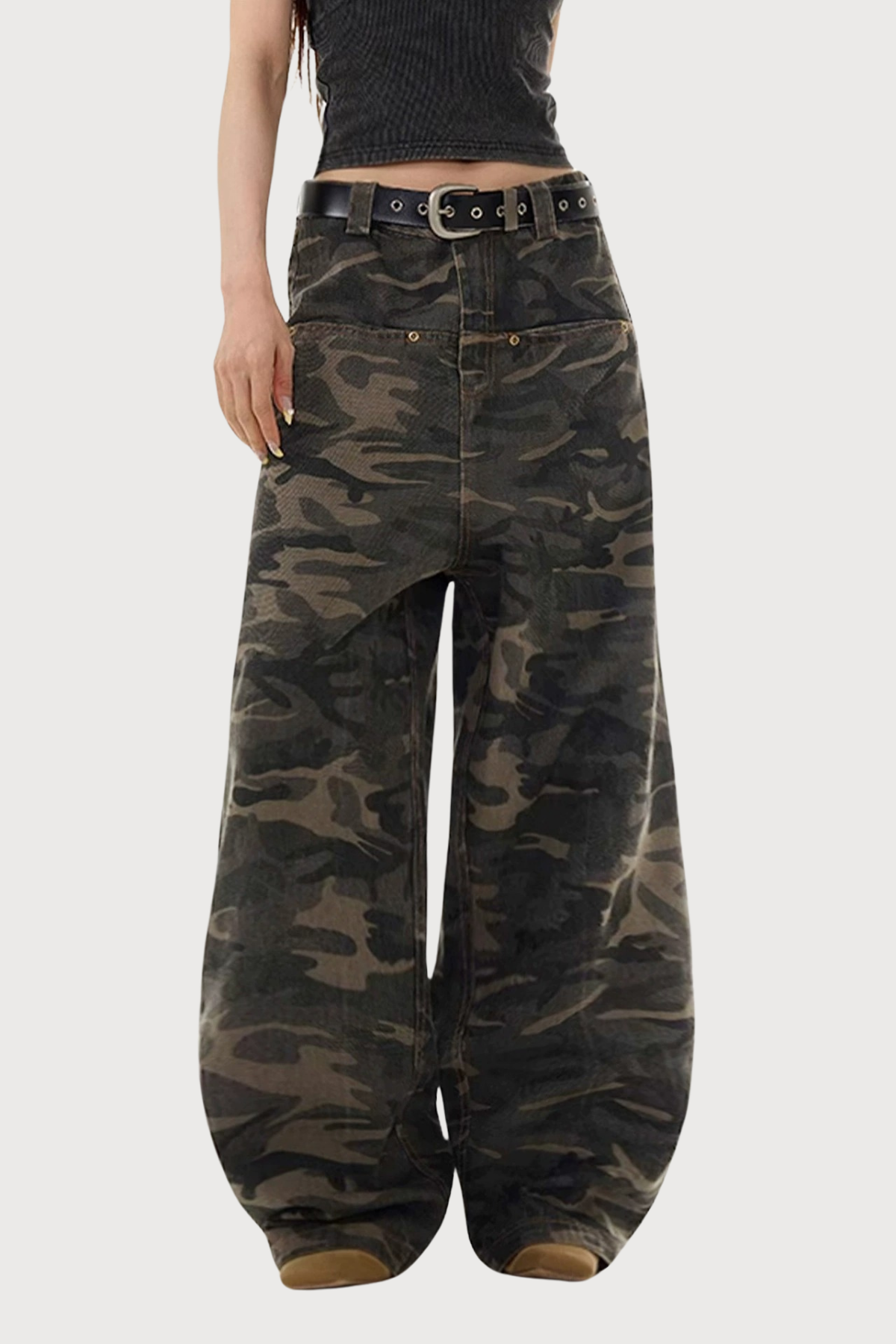 Cracked Earth Camouflage Denim Pants