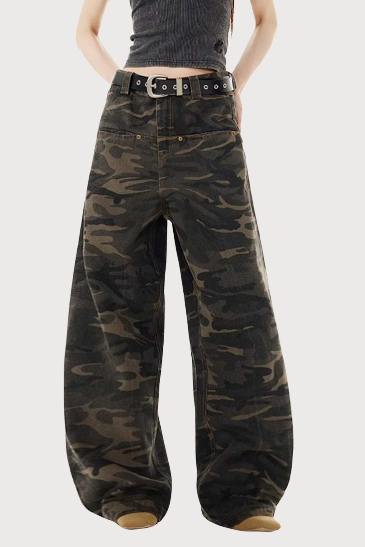 Cracked Earth Camouflage Denim Pants