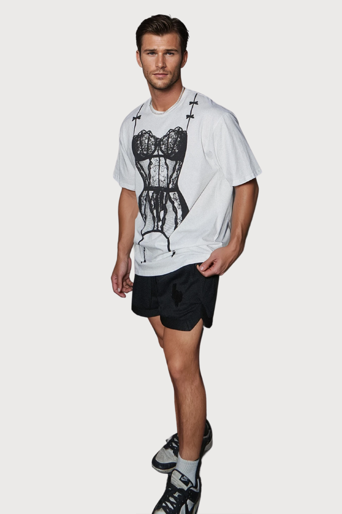 Crisp Mark Print Short Sleeve Top