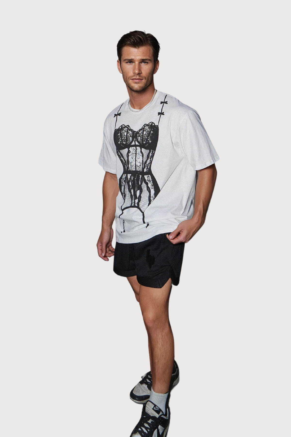 Crisp Mark Print Short Sleeve Top