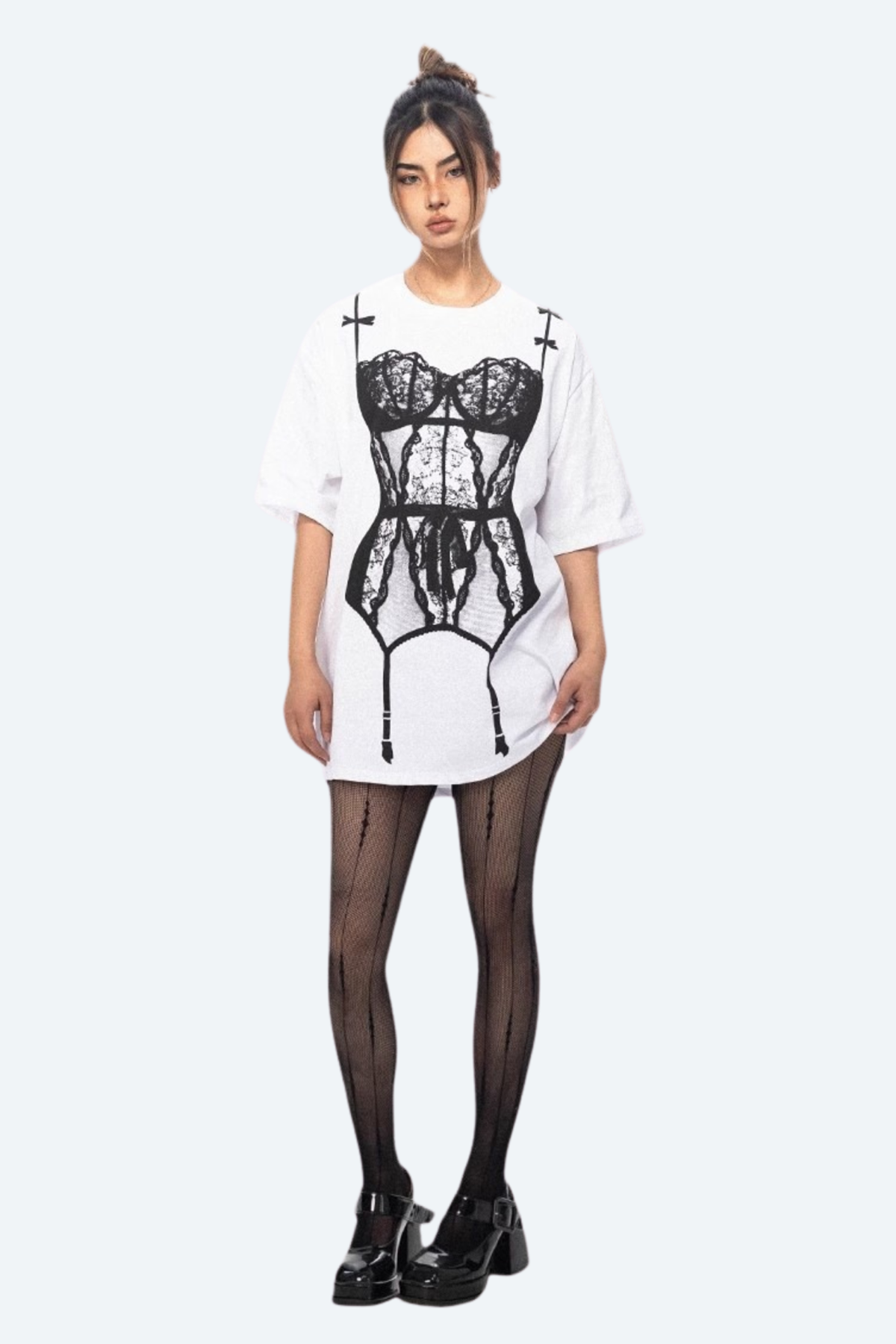 Crisp Mark Print Short Sleeve Top