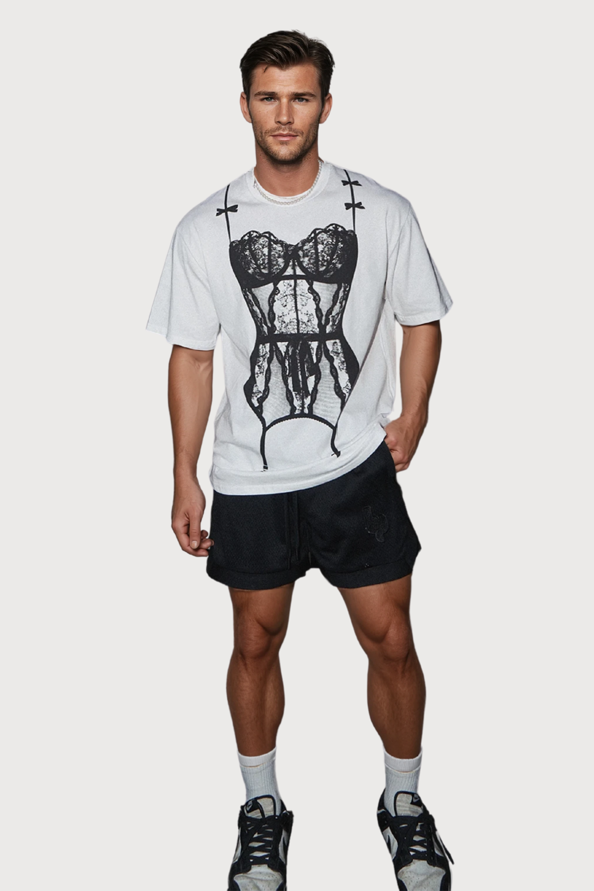 Crisp Mark Print Short Sleeve Top