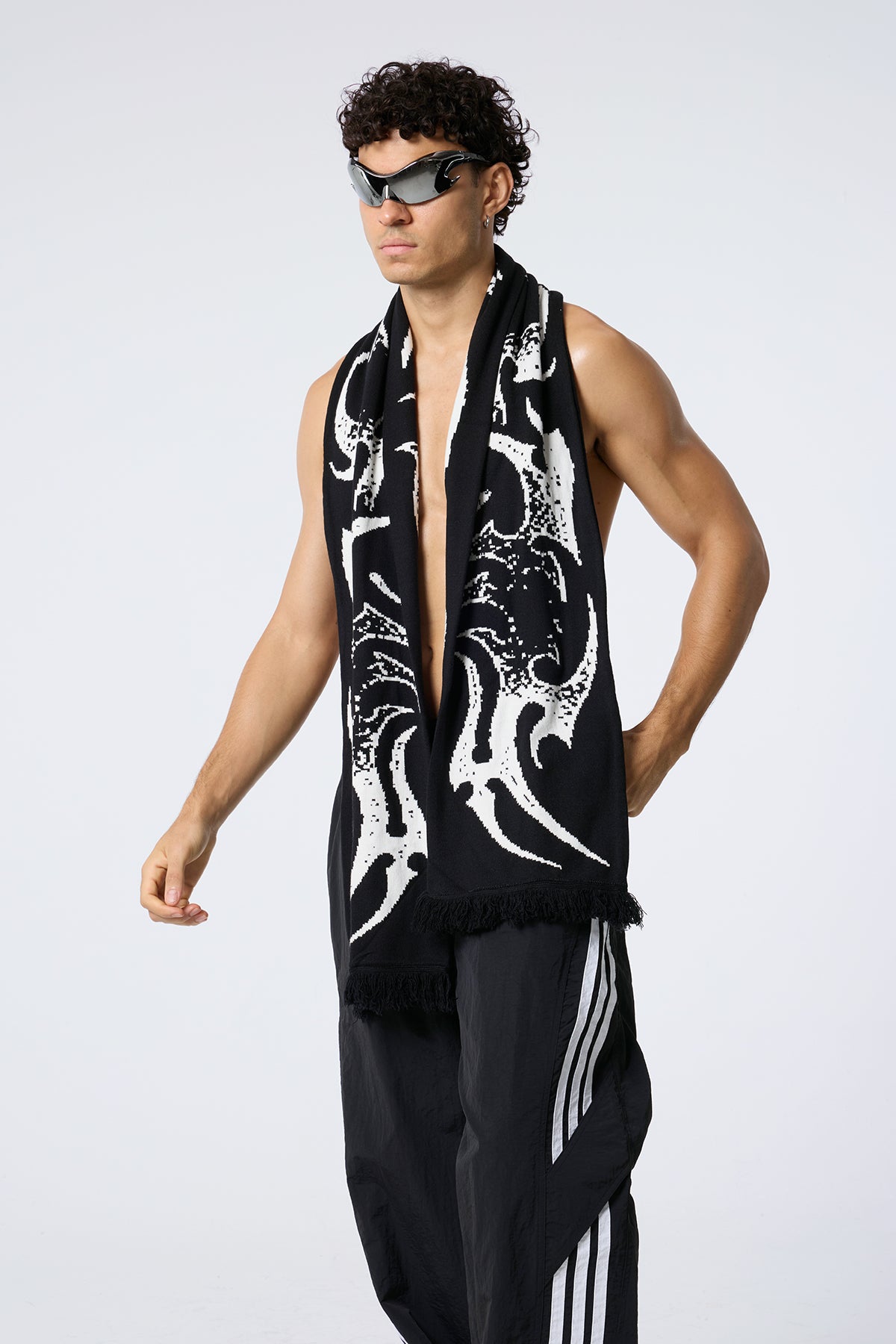 Crude Bloom Flame Scarf