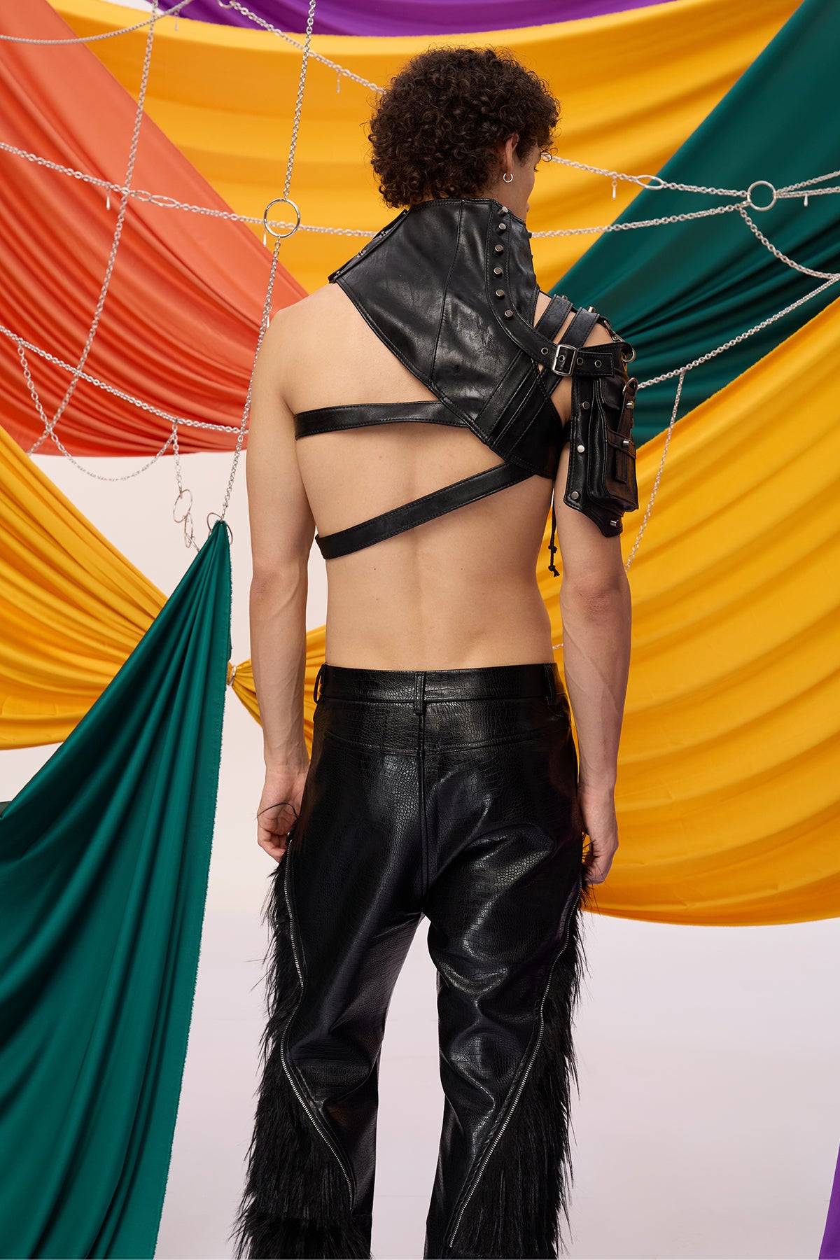 Crude Justice Leather Shoulder Bag