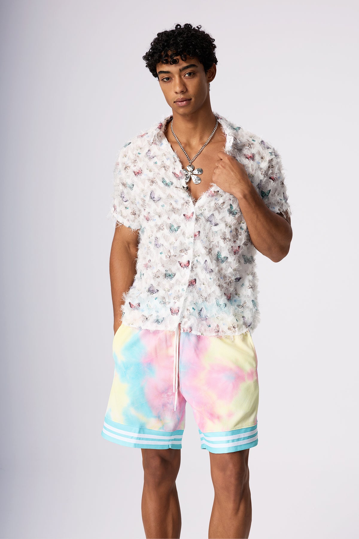 Crystal Diva Butterfly Short Sleeve Shirt