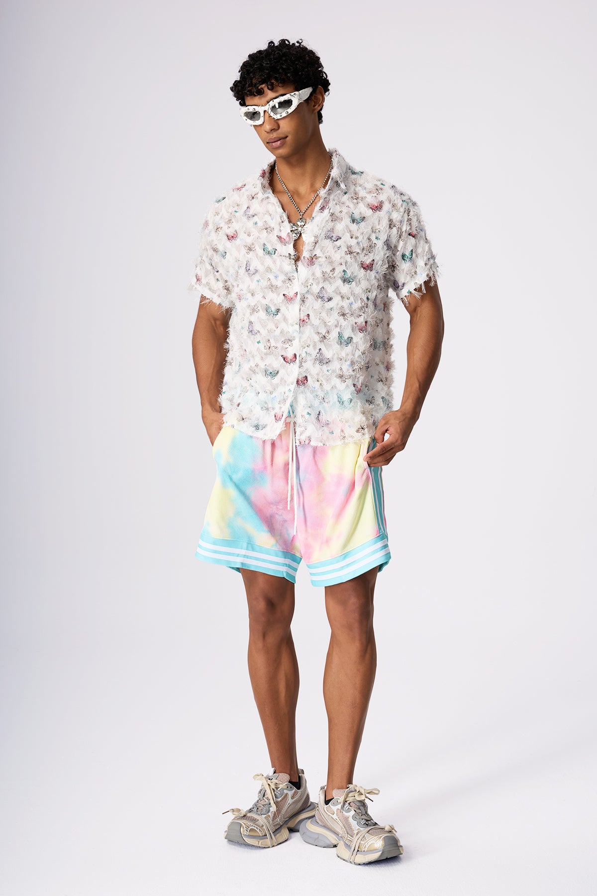 butterfly dress shirt TR Premium Designer Shirts 798 White