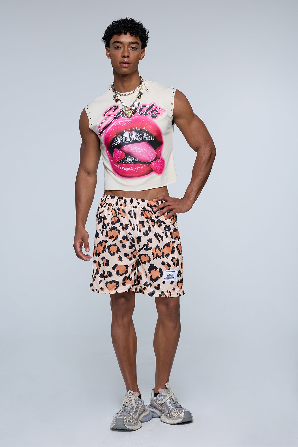 Cyber Fever Lip Print Vest