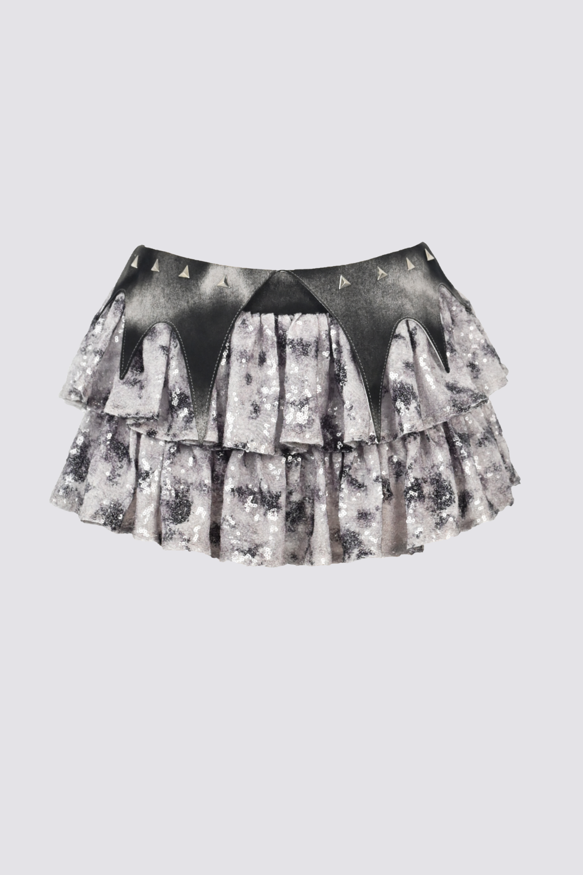 Cyber Magic Sequin Pleated Skirt