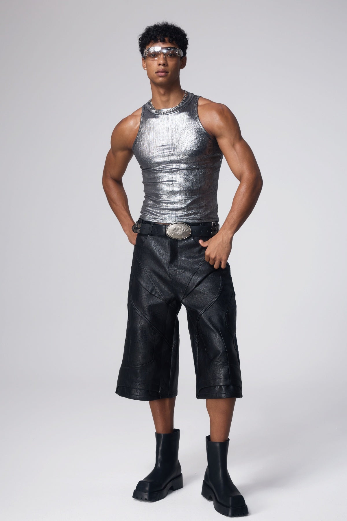 Cyber Pulse Metallic Tank Top – RYVKstudio