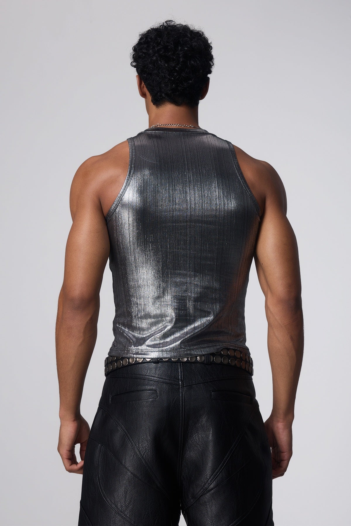 Cyber Pulse Metallic Tank Top