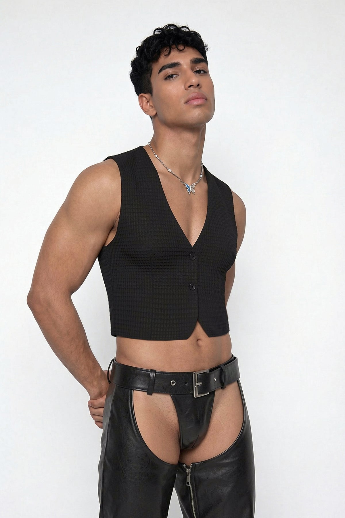 Dark Absence Crop Vest