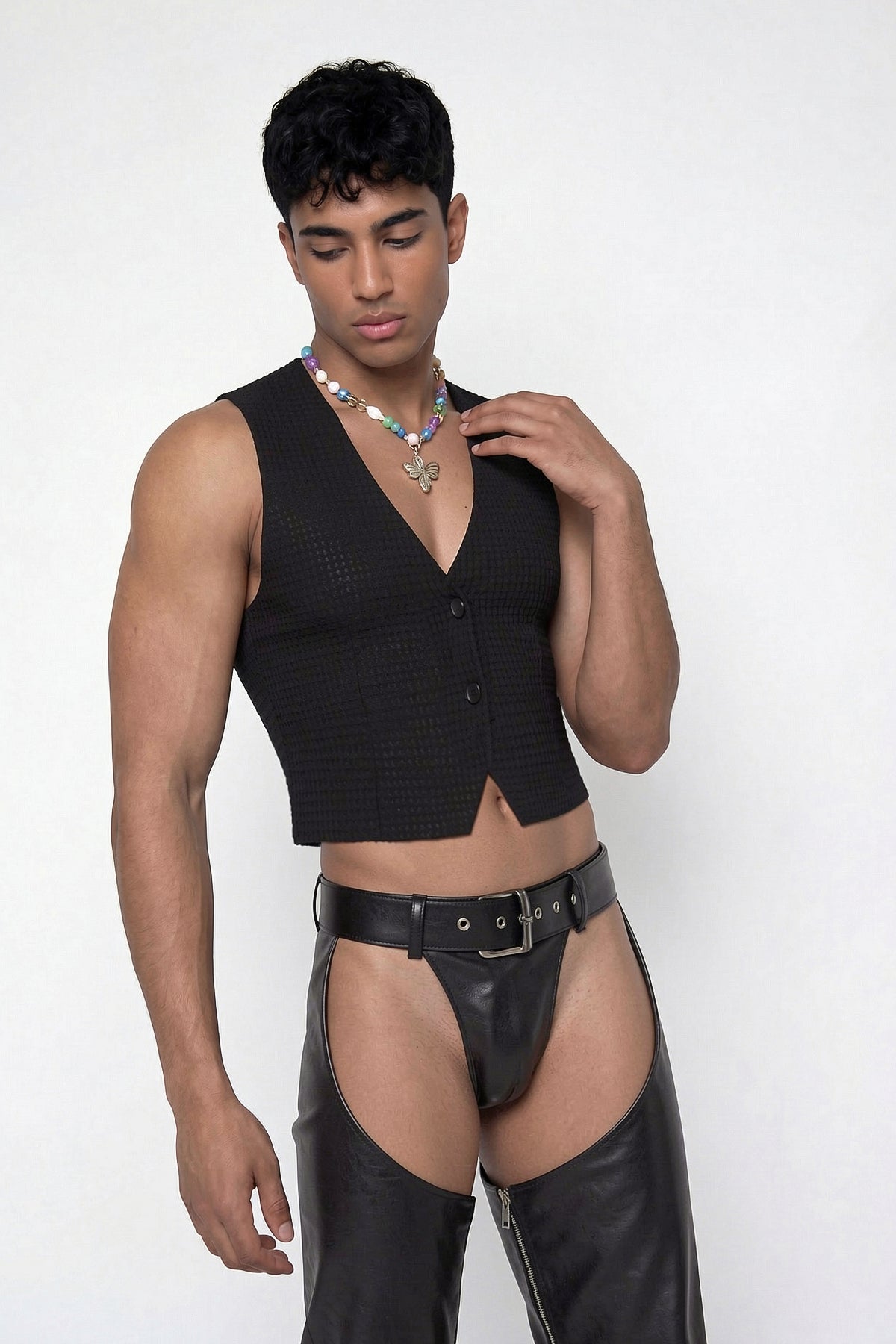 Dark Absence Crop Vest