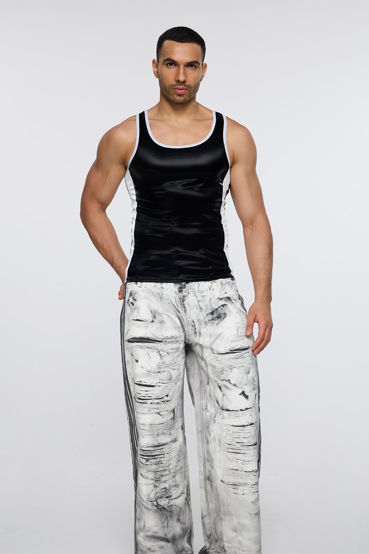 Dark Canvas Tank Top