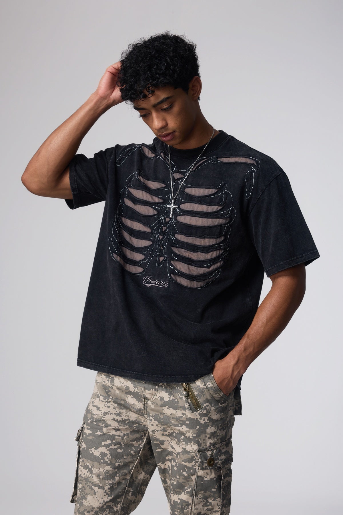 Dark Tone Cutout Top