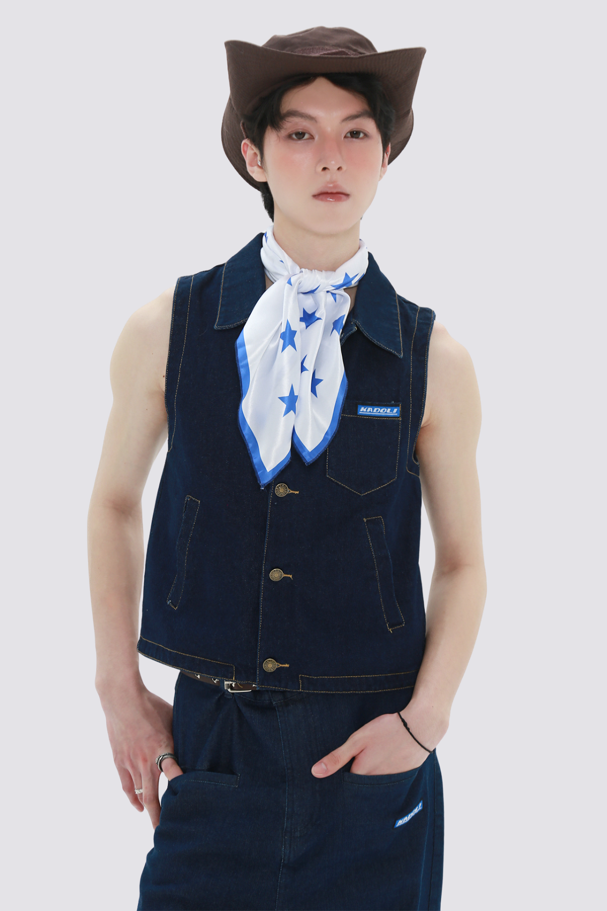 Dark Wash Denim Vest