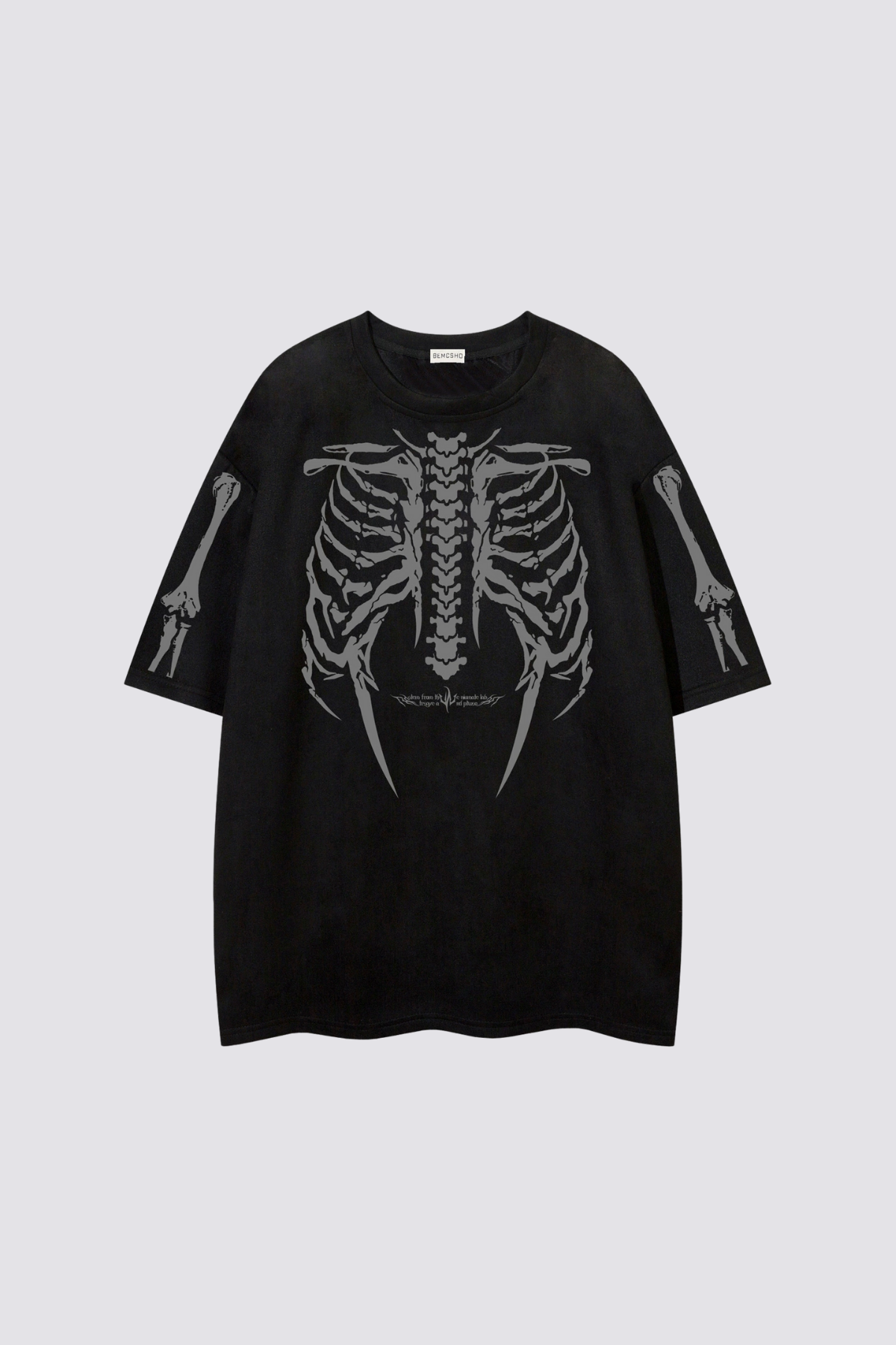 Dark Say Skeleton Print Top