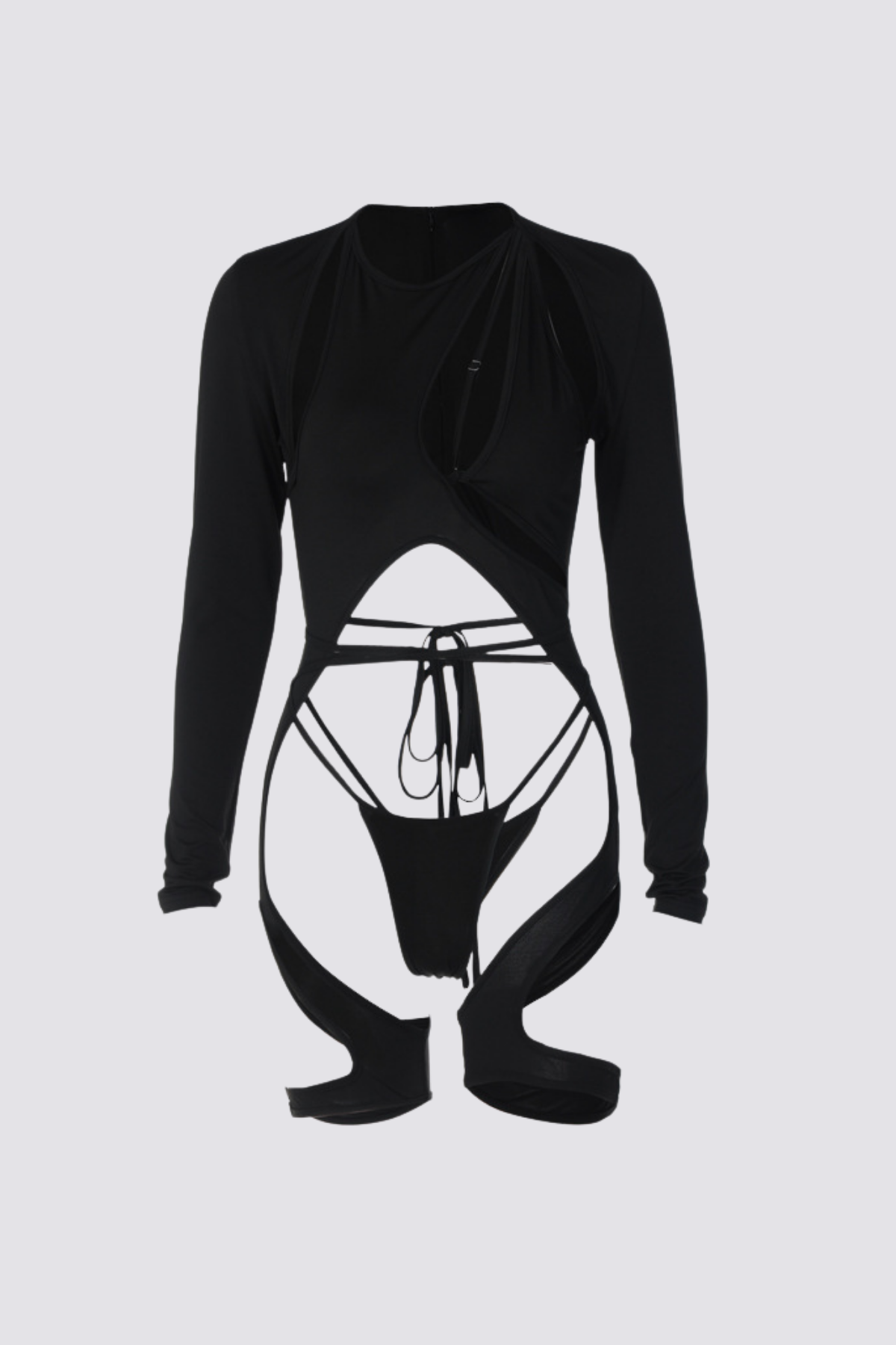 Deep Allure Long Sleeve Cutout Playsuit