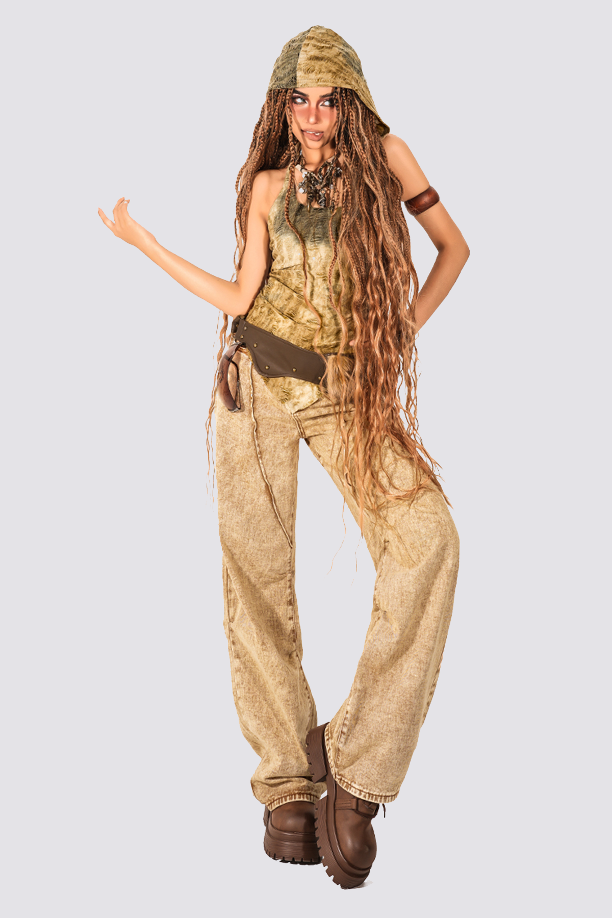 Deep Curve Hooded Top