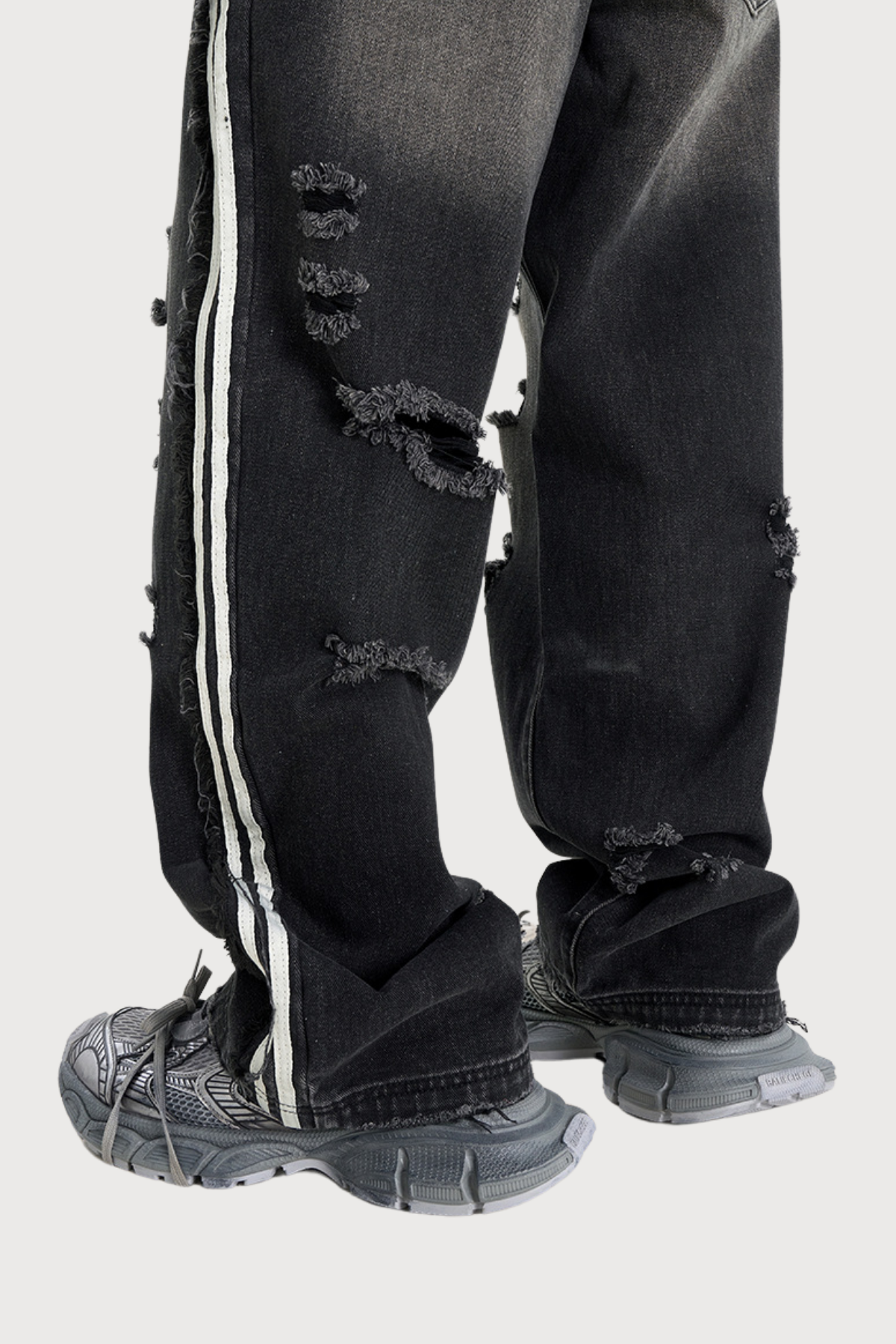 Deep Indigo Ripped Straight Jeans