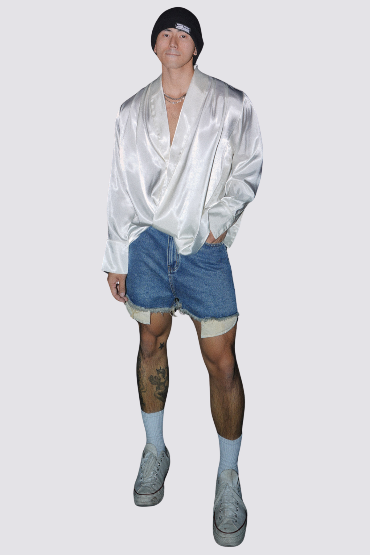 Deep Neutral Silky Long Sleeve Shirt